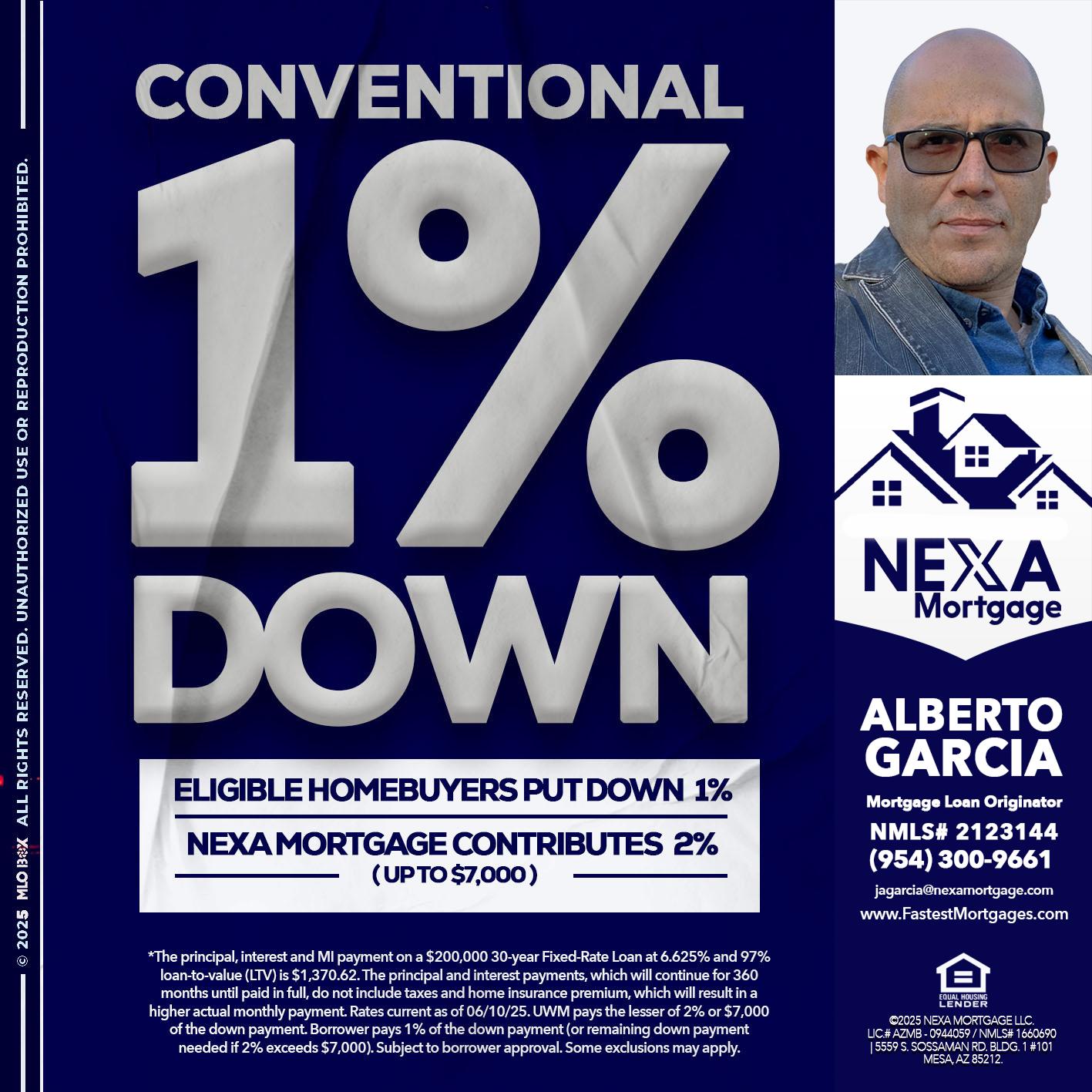 CONVENTIONAL - Alberto Garcia -Mortgage Loan Originator
