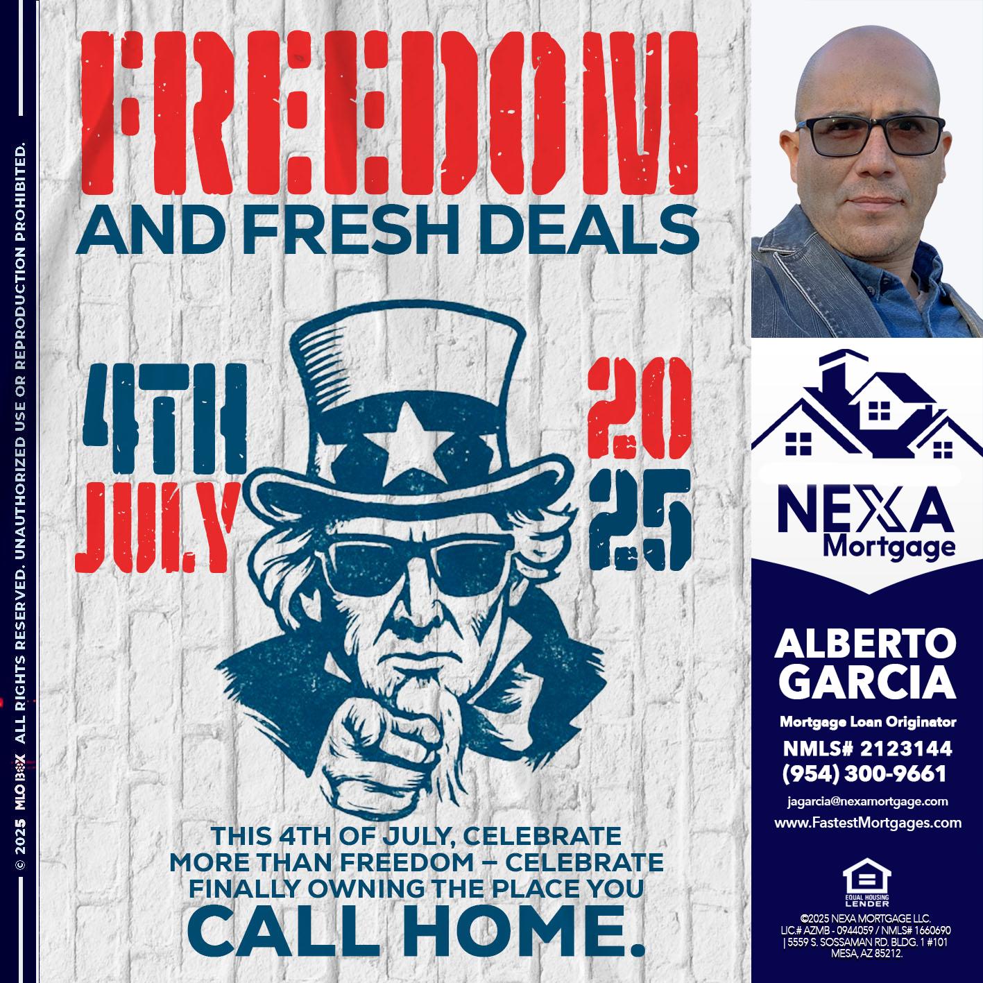 FREEDOM - Alberto Garcia -Mortgage Loan Originator