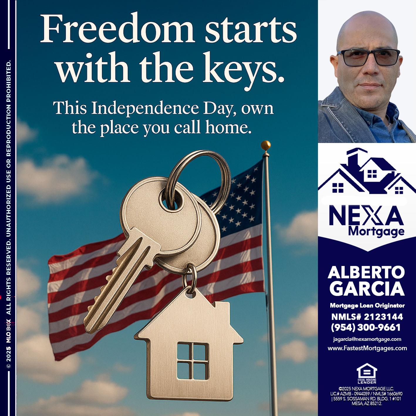 FREEDOM STARTS - Alberto Garcia -Mortgage Loan Originator
