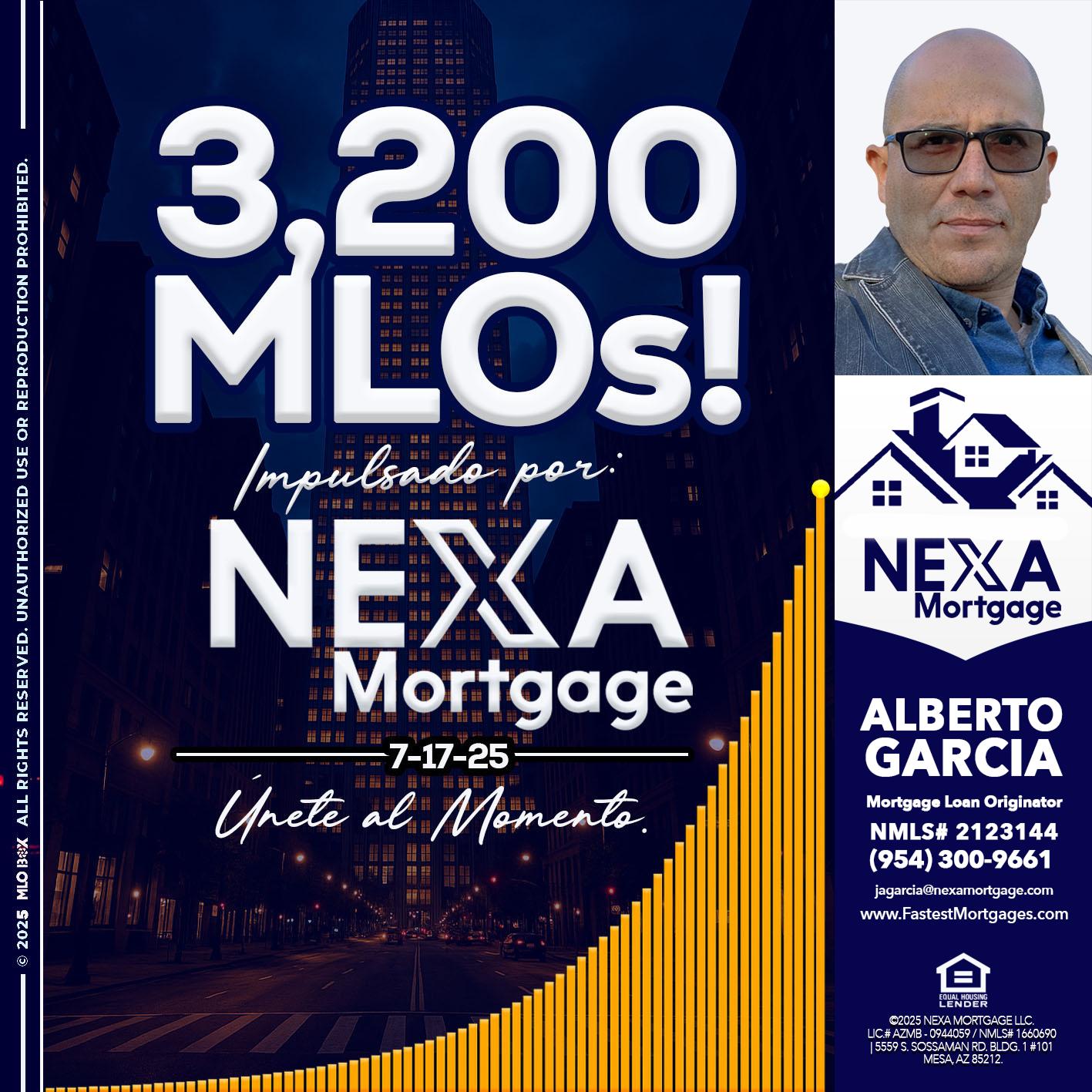 3,200 MLOs - Alberto Garcia -Mortgage Loan Originator