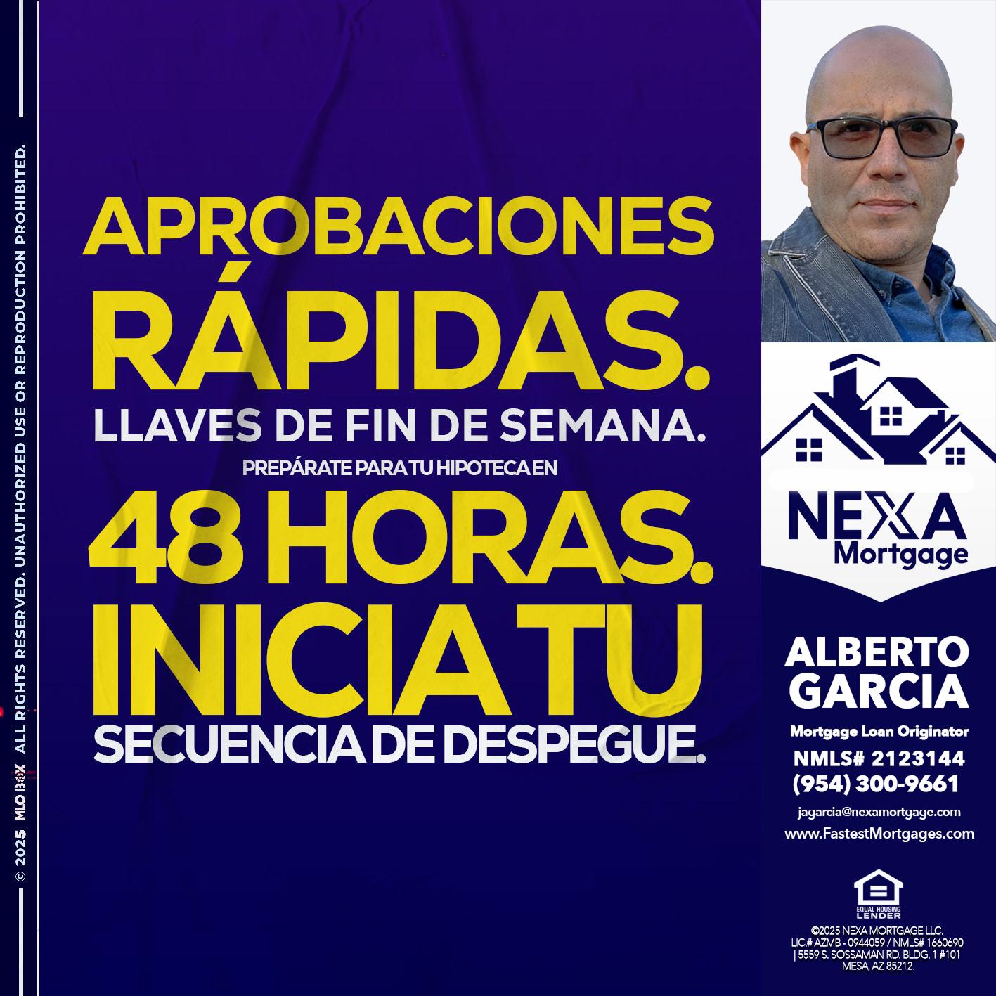APROBACIONES - Alberto Garcia -Mortgage Loan Originator