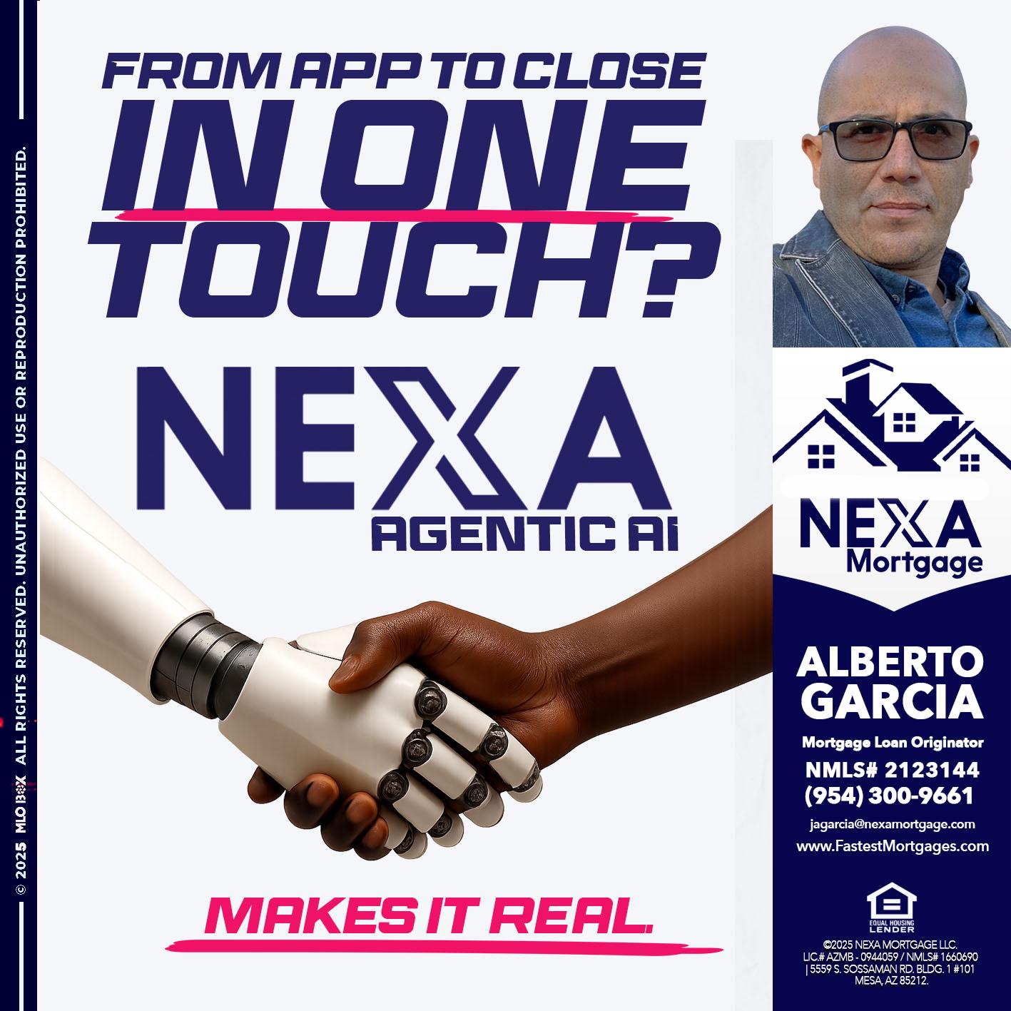 IN ONE TOUCH - Alberto Garcia -Mortgage Loan Originator