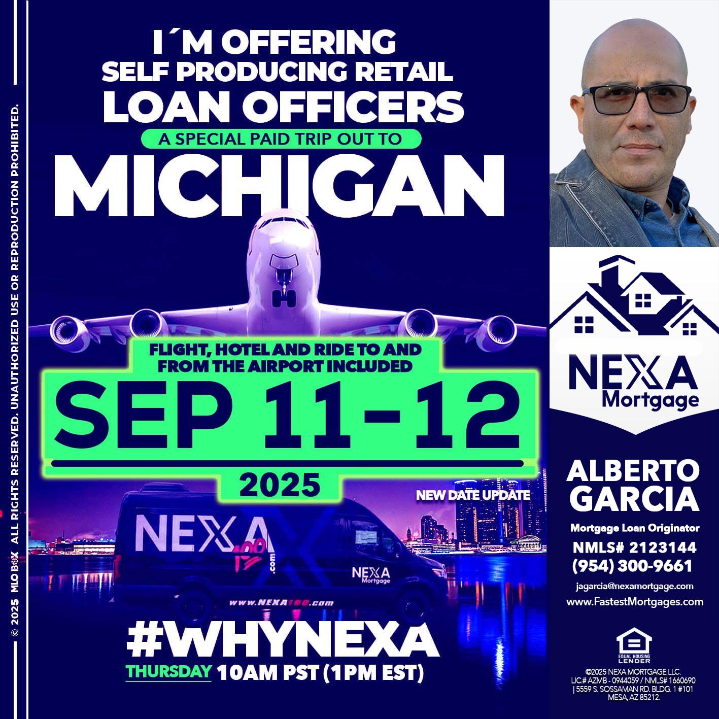 MICHIGAN TRIP - Alberto Garcia -Mortgage Loan Originator