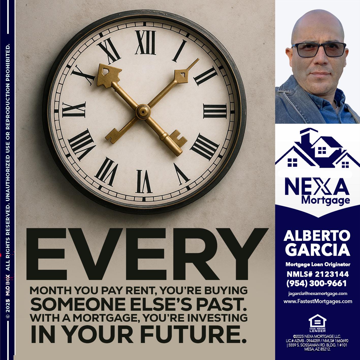 EVERY MONTH - Alberto Garcia -Mortgage Loan Originator