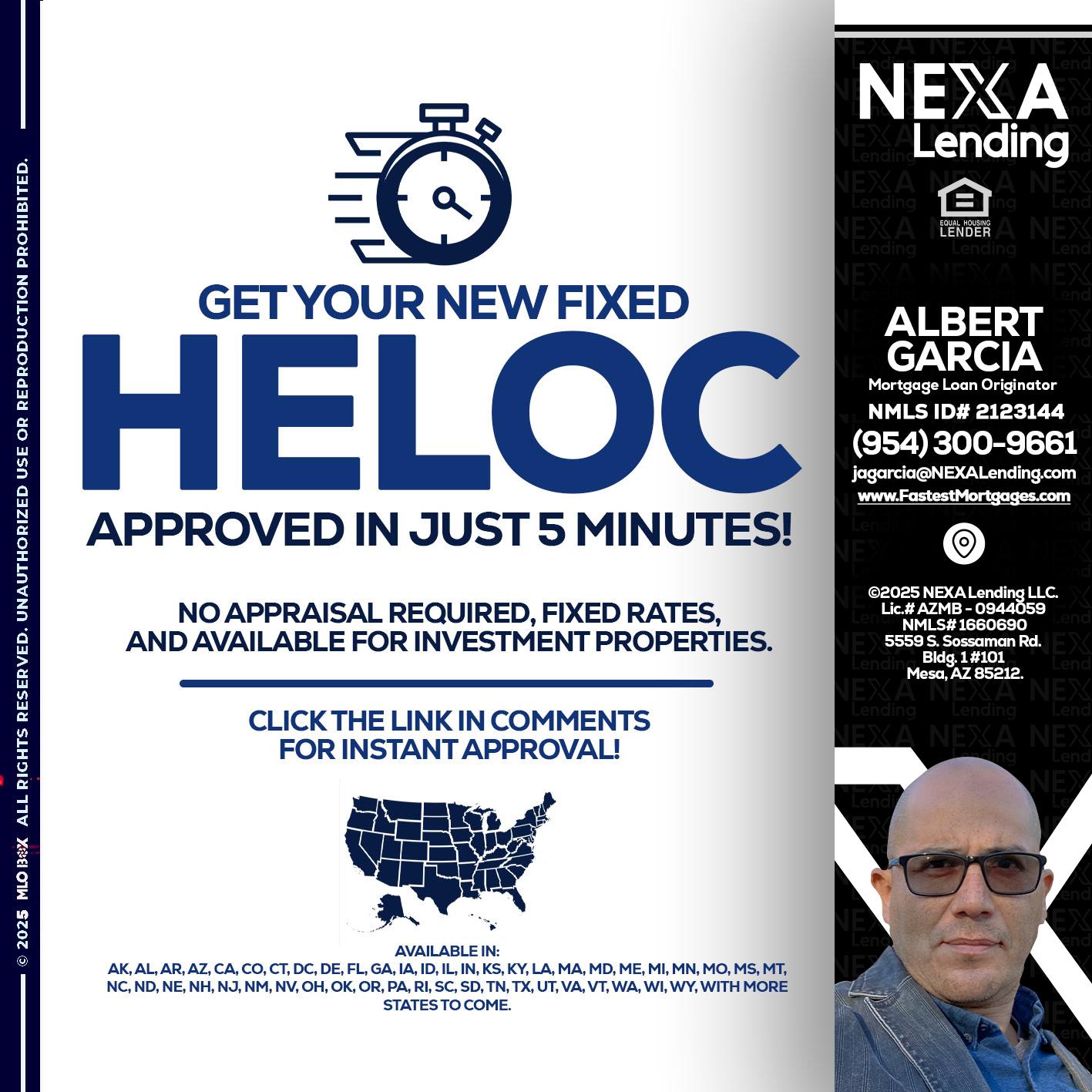 HELOC - Alberto Garcia -Mortgage Loan Originator