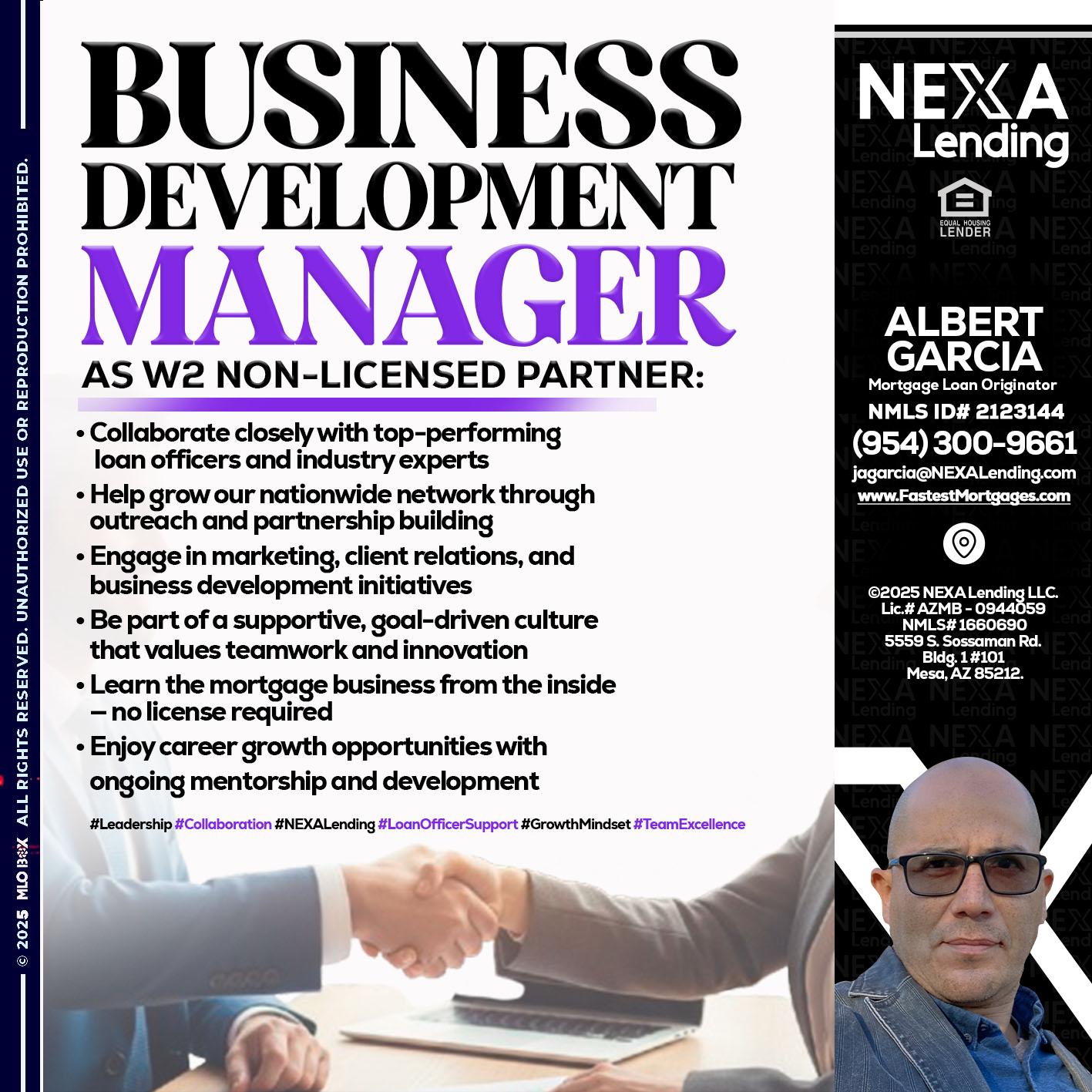 business development - Alberto Garcia -Mortgage Loan Originator