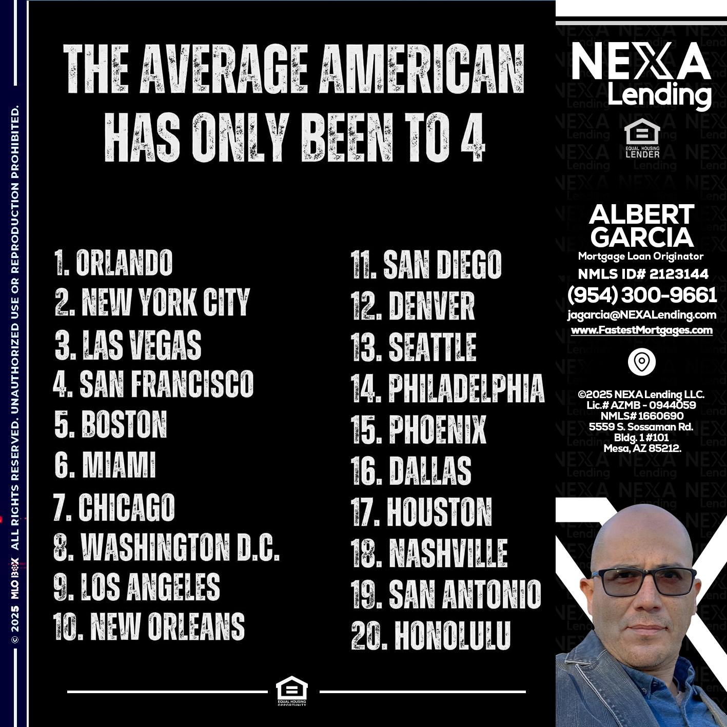 THE AVERAGE AMERICAN - Alberto Garcia -Mortgage Loan Originator