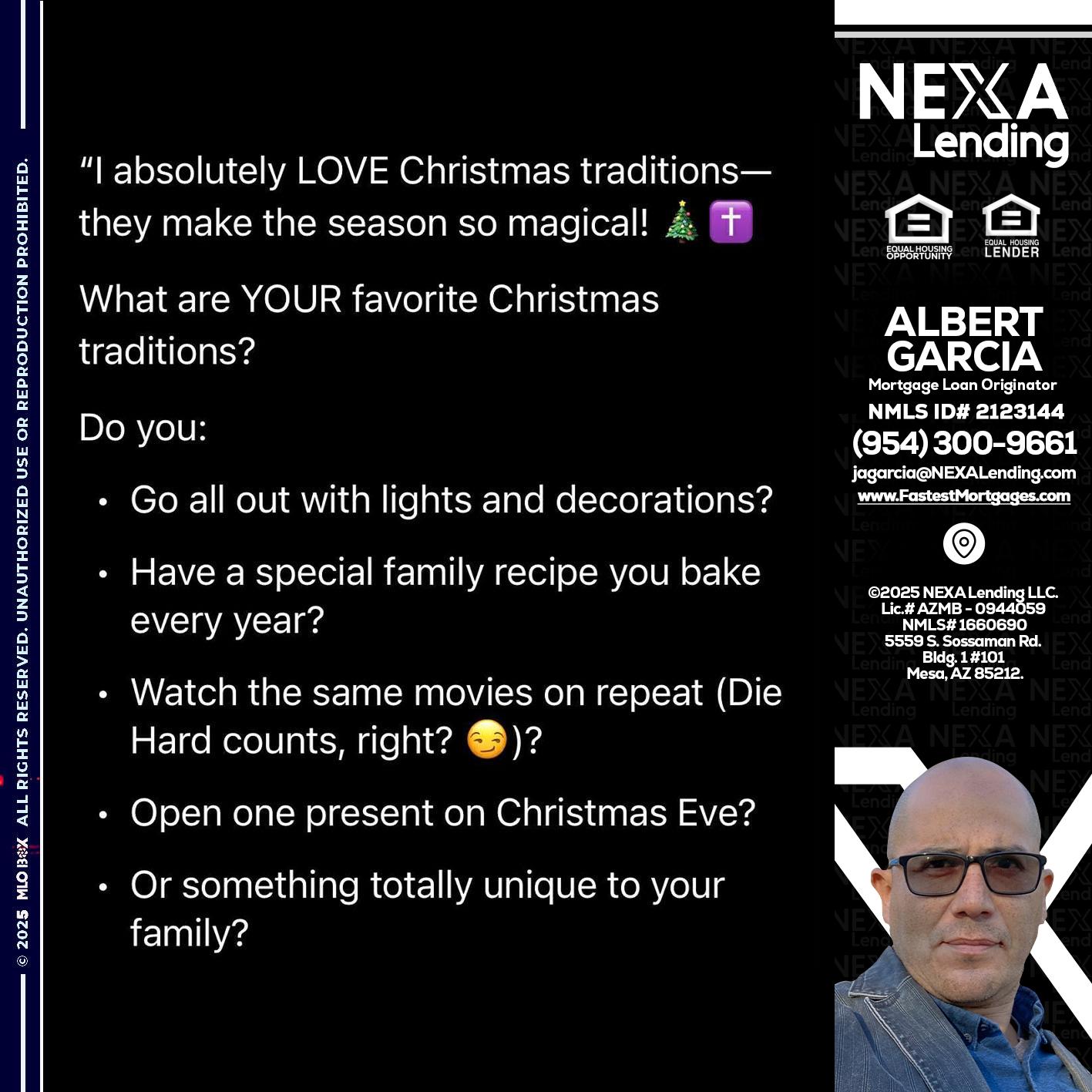 I love christmas - Alberto Garcia -Mortgage Loan Originator