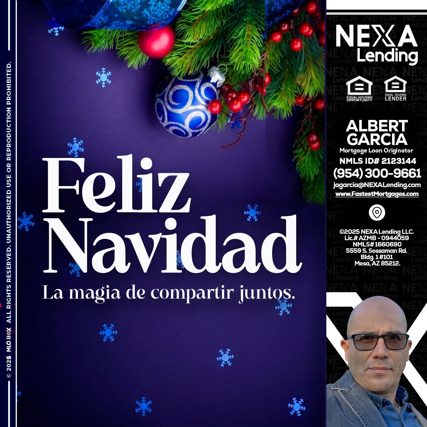 FELIZ NAVIDAD - Alberto Garcia -Mortgage Loan Originator
