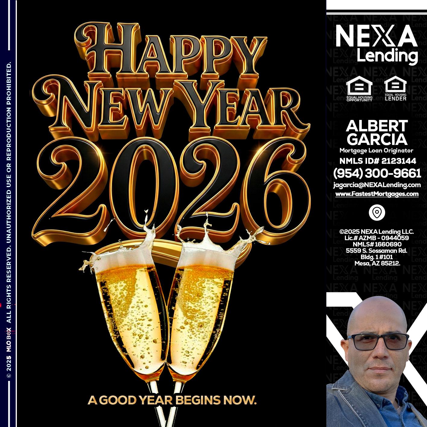 happy new year 2026 - Alberto Garcia -Mortgage Loan Originator