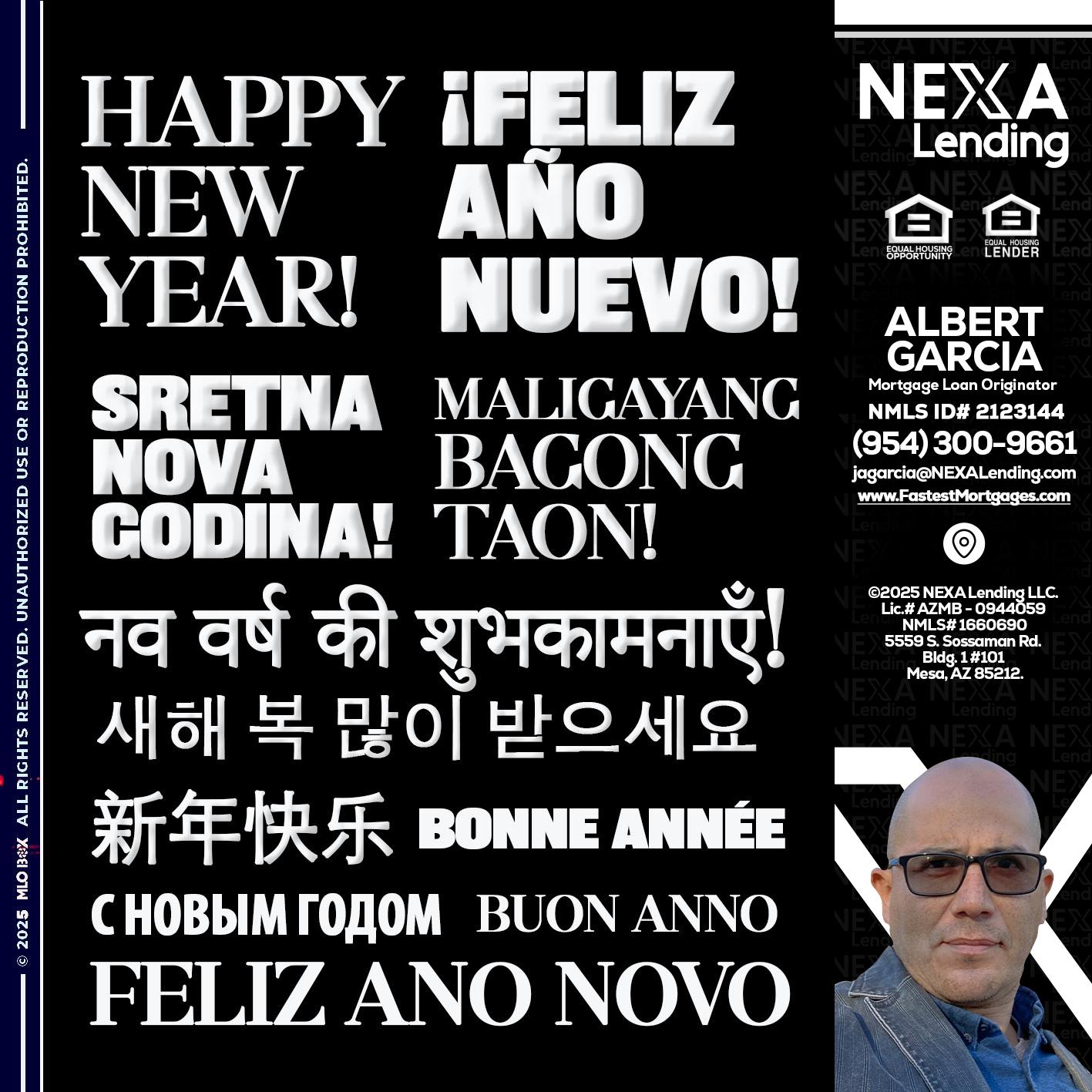 HAPPY NEW YEAR - Alberto Garcia -Mortgage Loan Originator