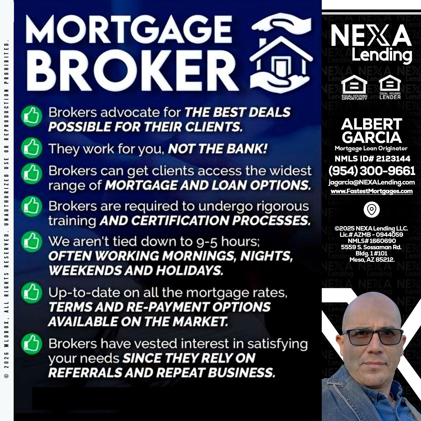 MORTGAGE BROKER - Alberto Garcia -Mortgage Loan Originator