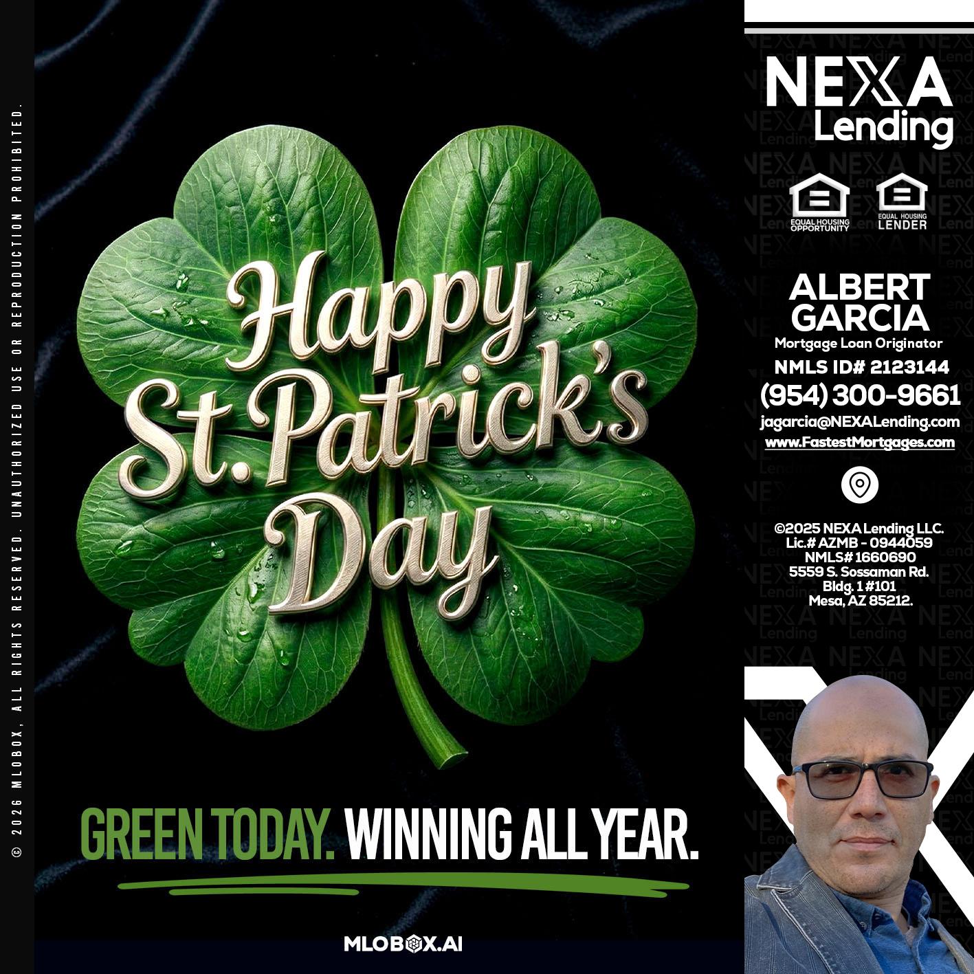 happy st. Patricks day - Alberto Garcia -Mortgage Loan Originator