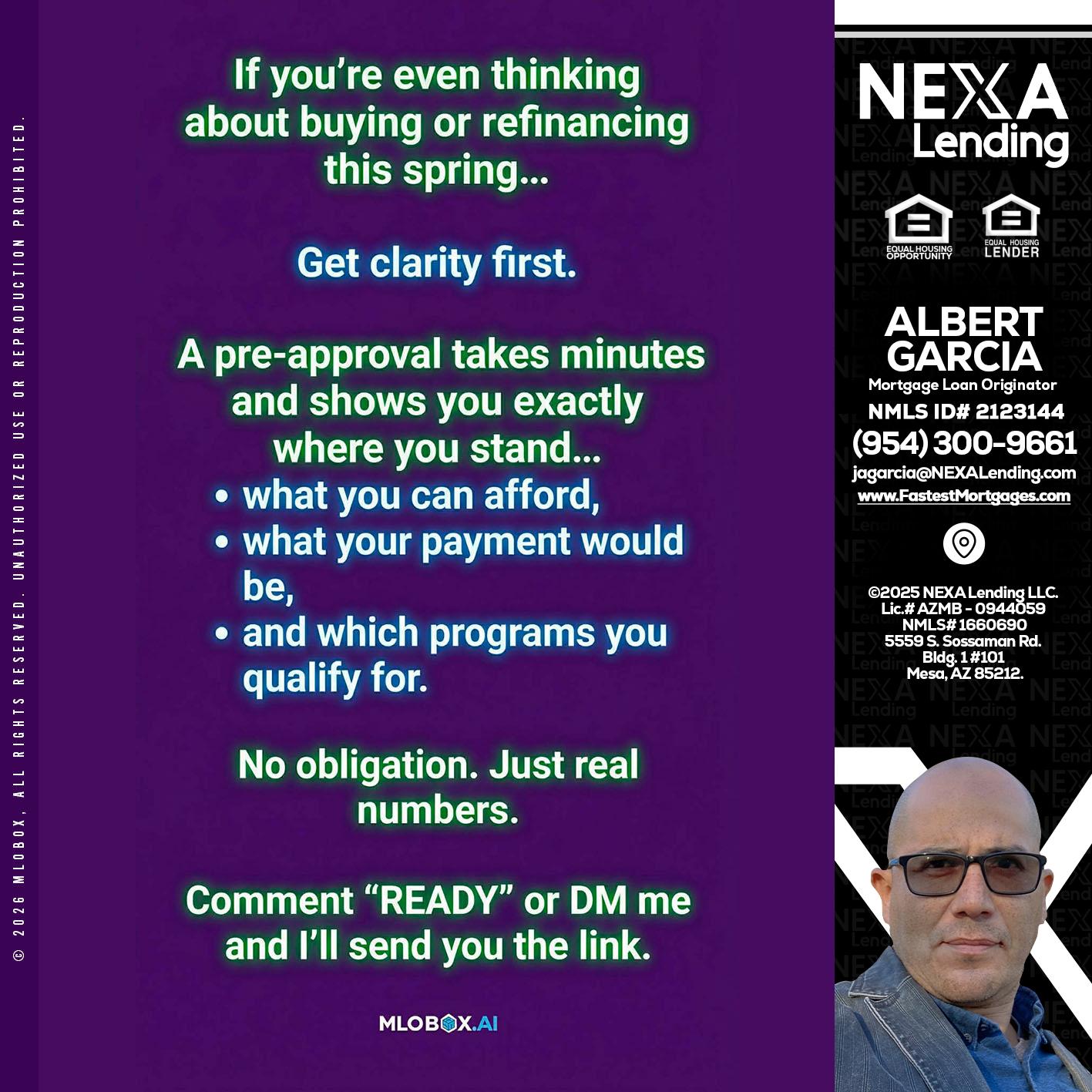 IF YOU THINKING - Alberto Garcia -Mortgage Loan Originator