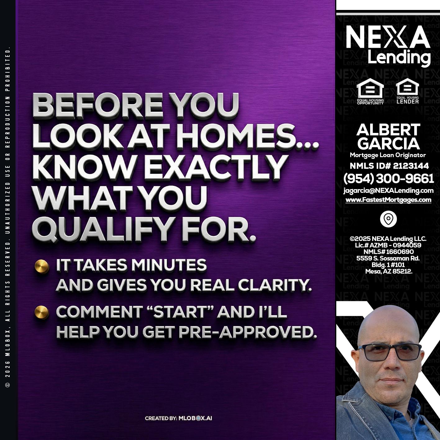 BEFORE YOU - Alberto Garcia -Mortgage Loan Originator