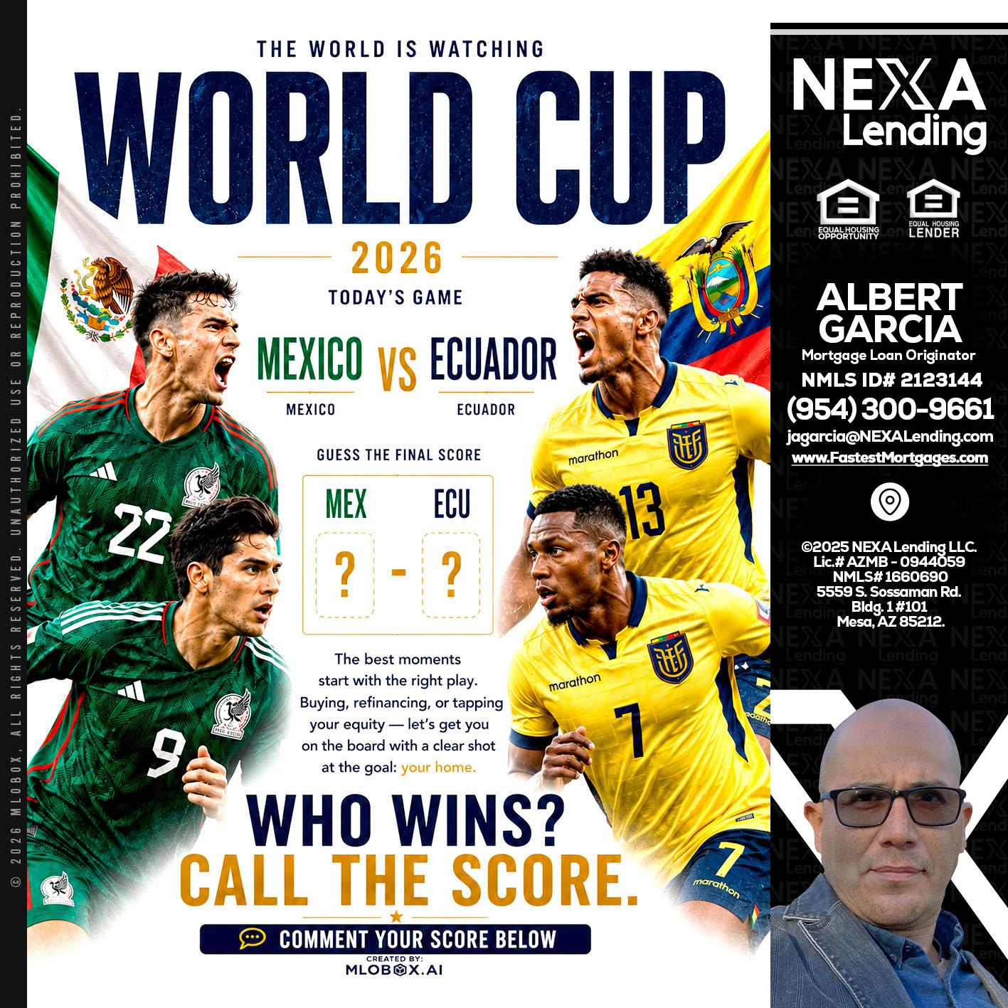WORLD CUP 2026 - Alberto Garcia -Mortgage Loan Originator