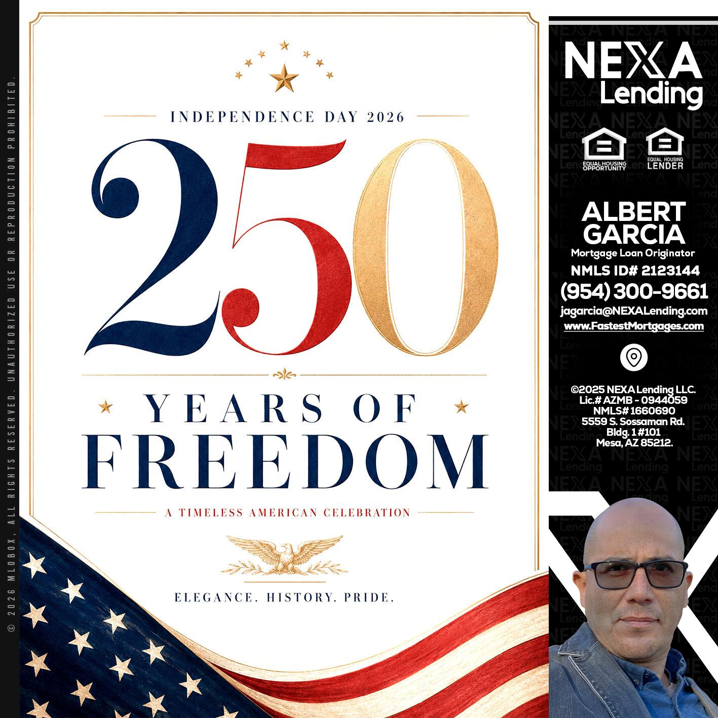 250 YEARS - Alberto Garcia -Mortgage Loan Originator