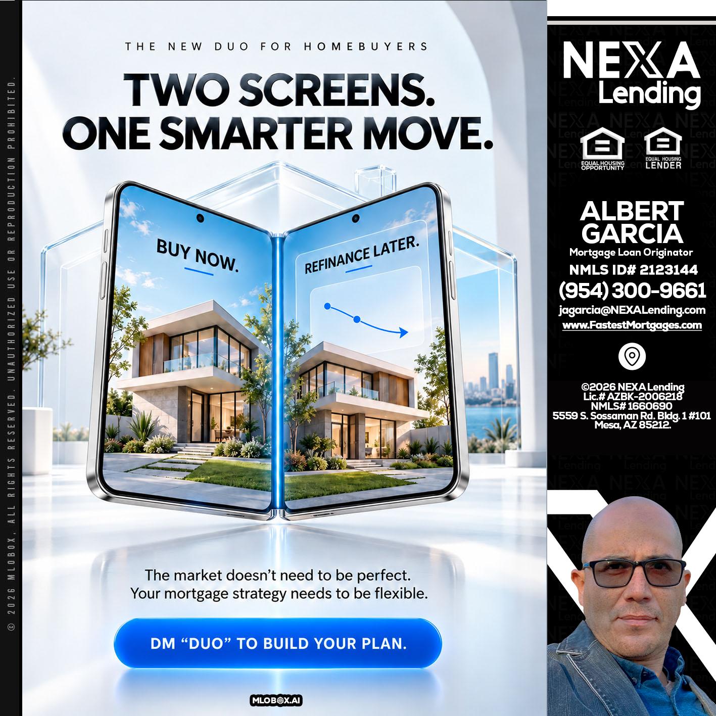 TWO SCREENS - Alberto Garcia -Mortgage Loan Originator