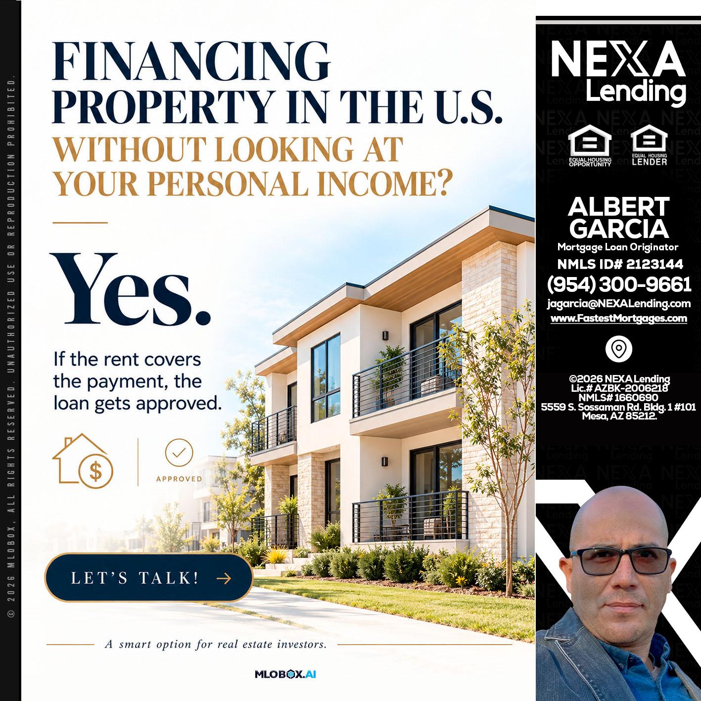 FINANCING - Alberto Garcia -Mortgage Loan Originator